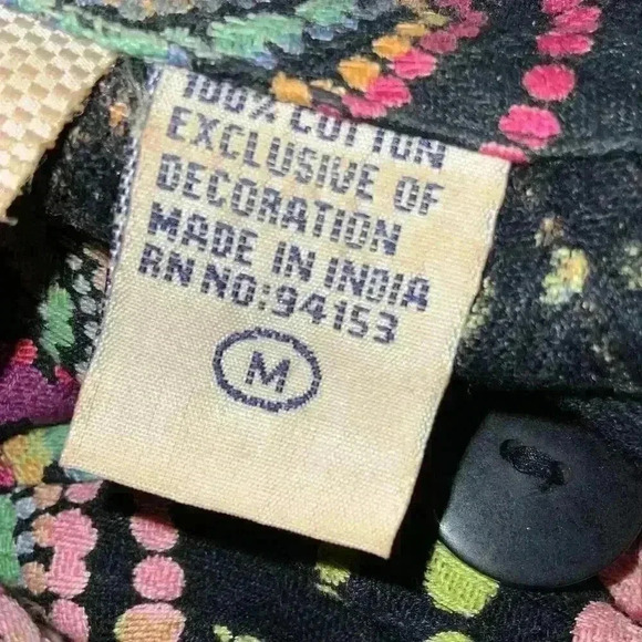 Life Style Blouse Women's Size Medium Paisley Textured Long Sleeves Shirt - Picture 6 of 6